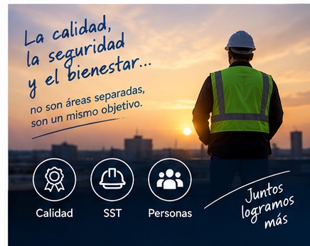 Pieza gráfica: la calidad, la seguridad y el bienestar no son áreas separadas, son un mismo objetivo